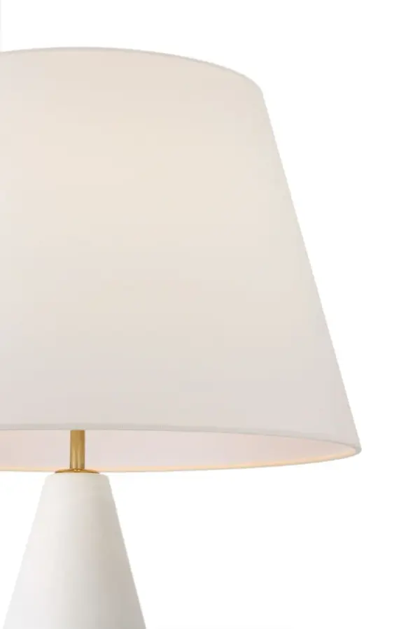 Elegant Sculpted Ceramic Lamp with Timeless Transitional Appeal - Image 3