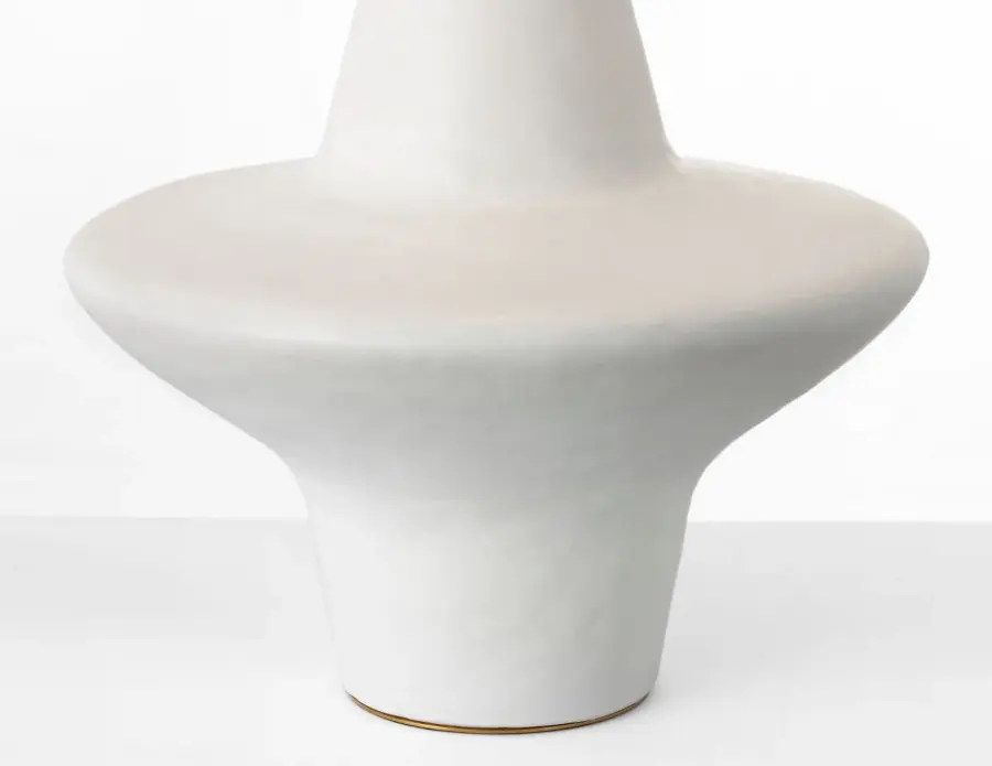 Elegant Sculpted Ceramic Lamp with Timeless Transitional Appeal - Image 4