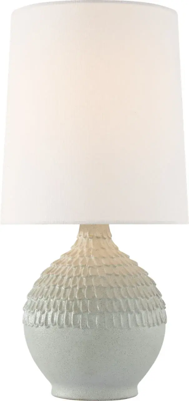 Artisan-Crafted Ceramic Lamp with Organic Texture and Coastal Elegance - Image 1