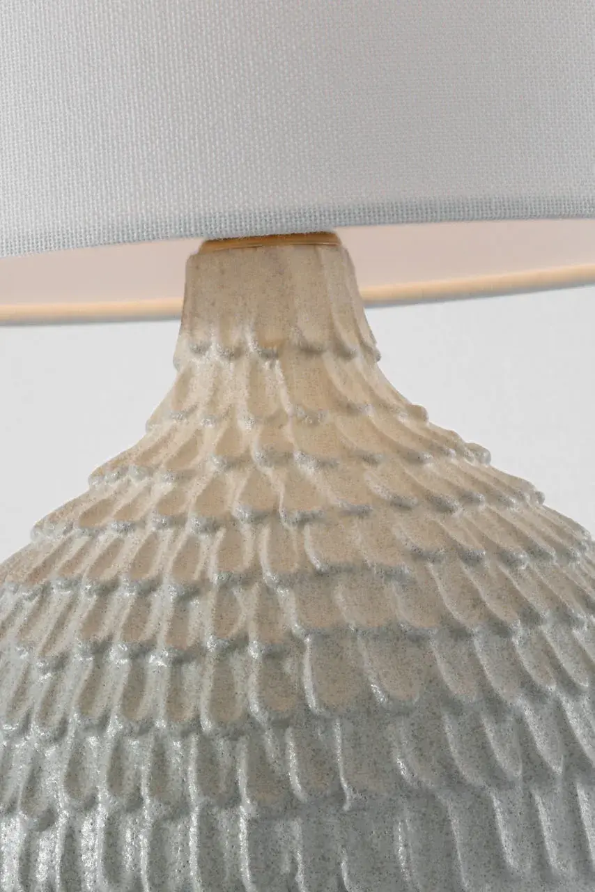 Artisan-Crafted Ceramic Lamp with Organic Texture and Coastal Elegance - Image 6