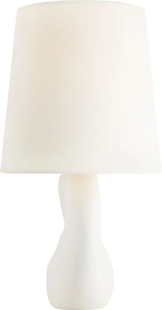 Adria 16" Cordless Table Lamp in Plaster White with Linen Shade - Image 7
