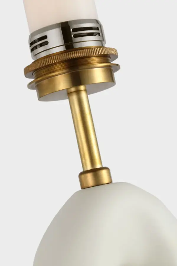 Adria 16" Cordless Table Lamp in Plaster White with Linen Shade - Image 9