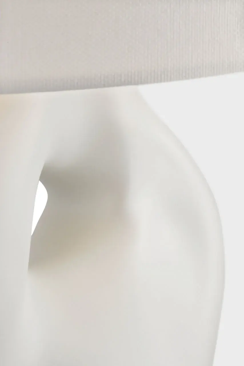Adria 25" Cordless Table Lamp in Plaster White with Linen Shade - Image 5