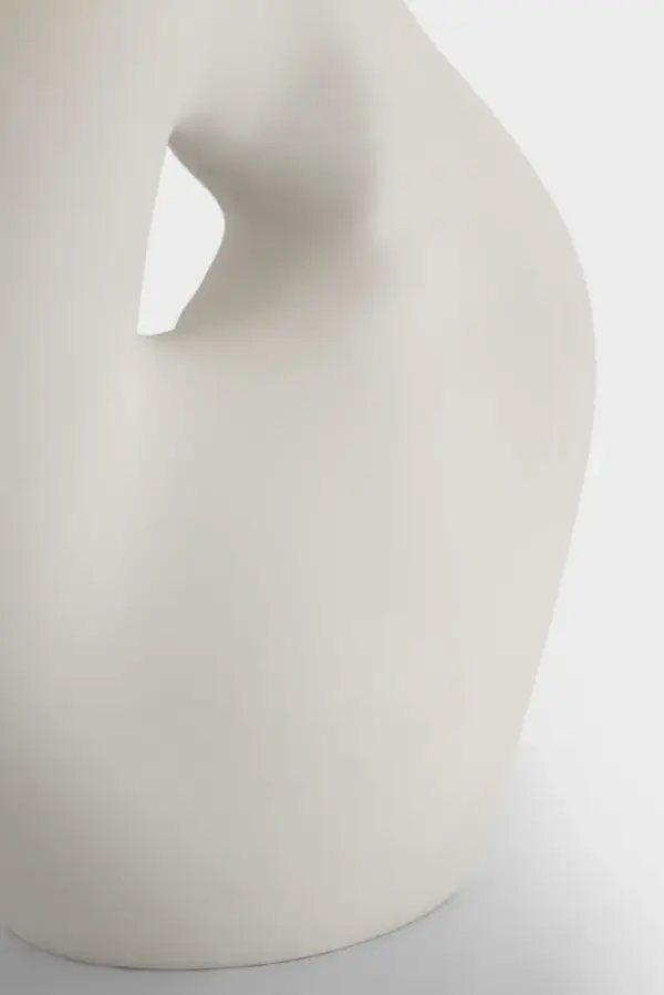 Elegant Transitional Table Lamp with Textured Plaster White Finish - Image 5