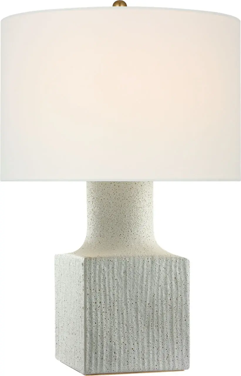 Elegant Ceramic Table Lamp with Coastal-Inspired Volcanic Ivory Finish - Image 1