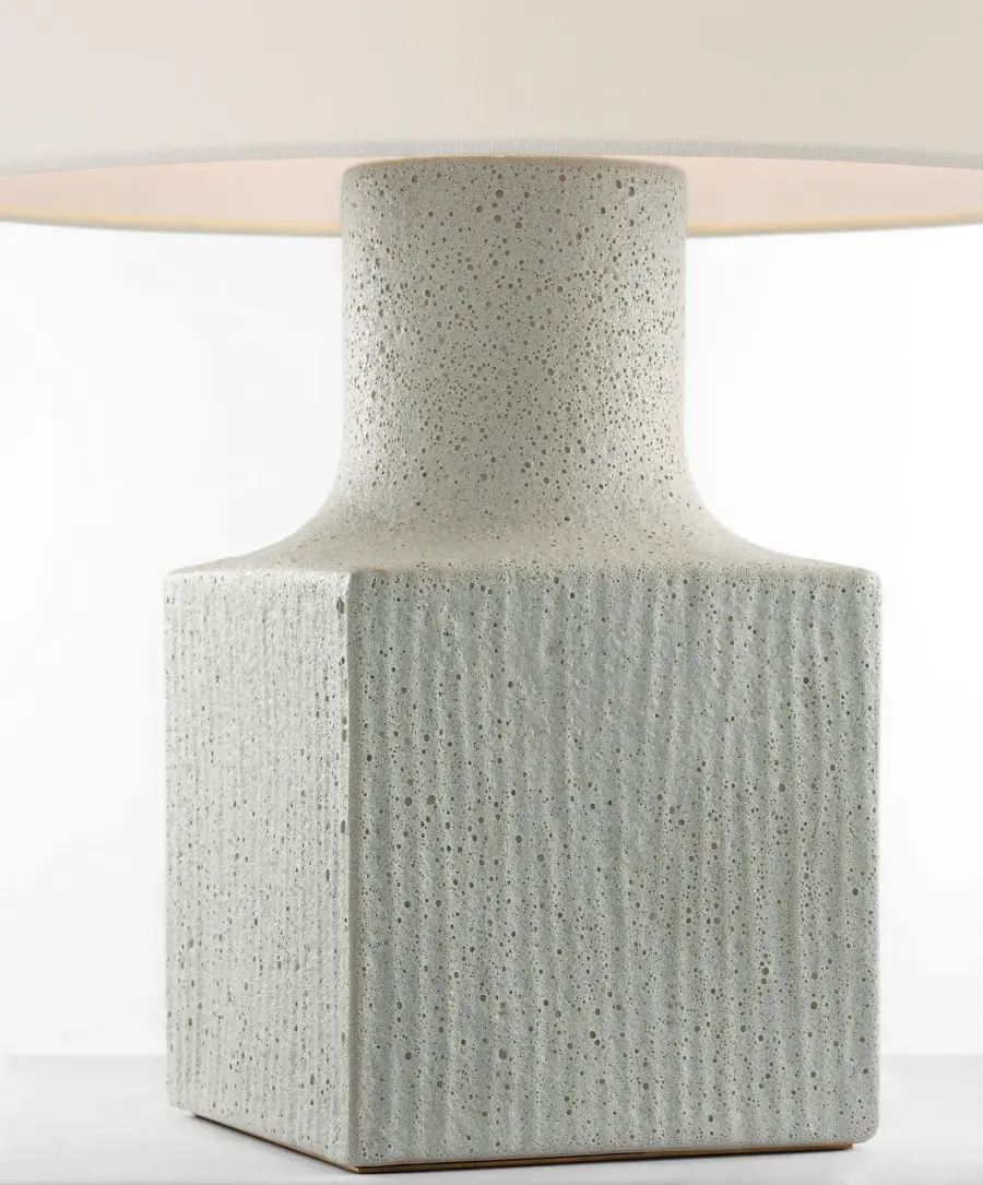Elegant Ceramic Table Lamp with Coastal-Inspired Volcanic Ivory Finish - Image 3