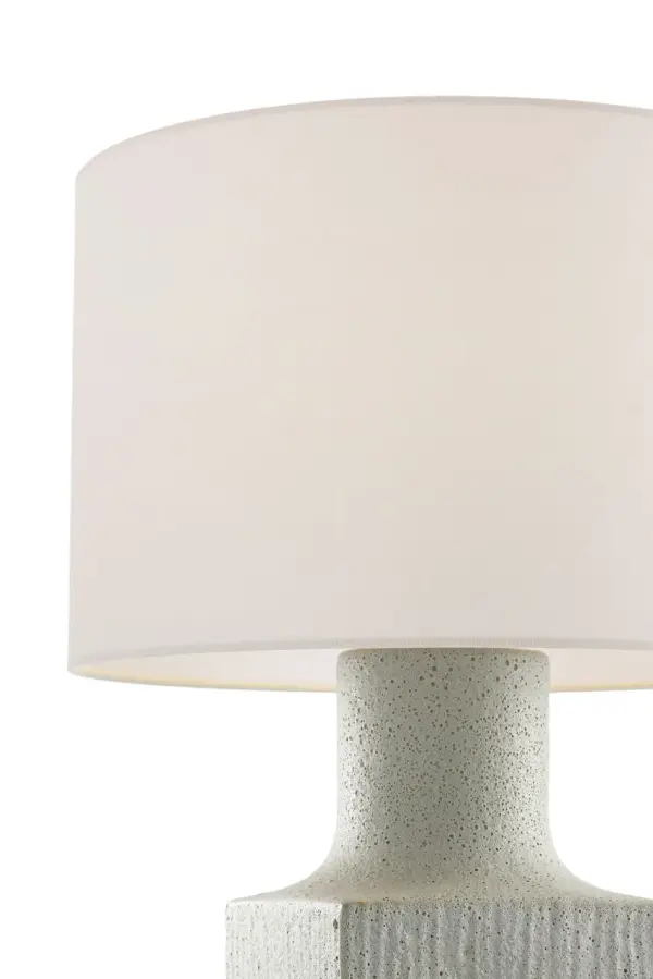 Elegant Ceramic Table Lamp with Coastal-Inspired Volcanic Ivory Finish - Image 4