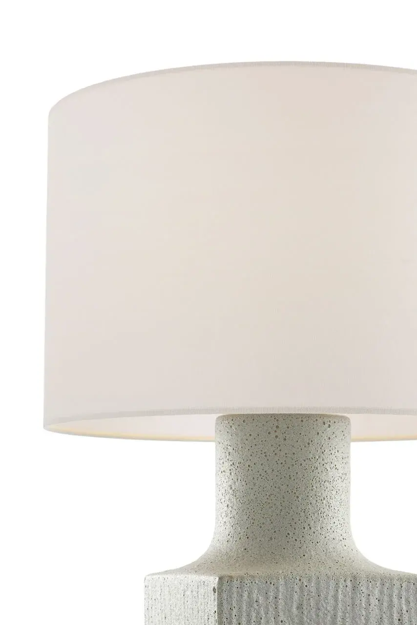 Elegant Ceramic Table Lamp with Coastal-Inspired Volcanic Ivory Finish - Image 4