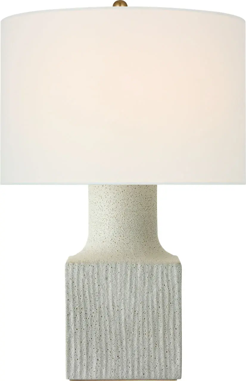 Elegant Ceramic Table Lamp with Coastal-Inspired Volcanic Ivory Finish - Image 5