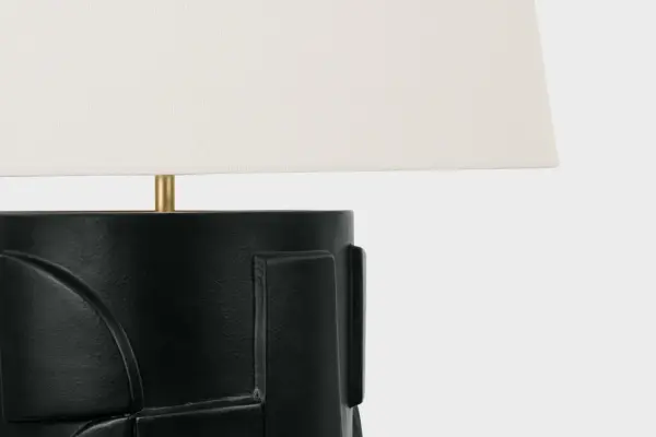 Sophisticated 28" Table Lamp with Timeless Matte Black Finish - Image 3
