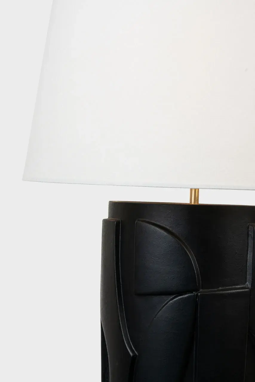 Sophisticated 28" Table Lamp with Timeless Matte Black Finish - Image 4