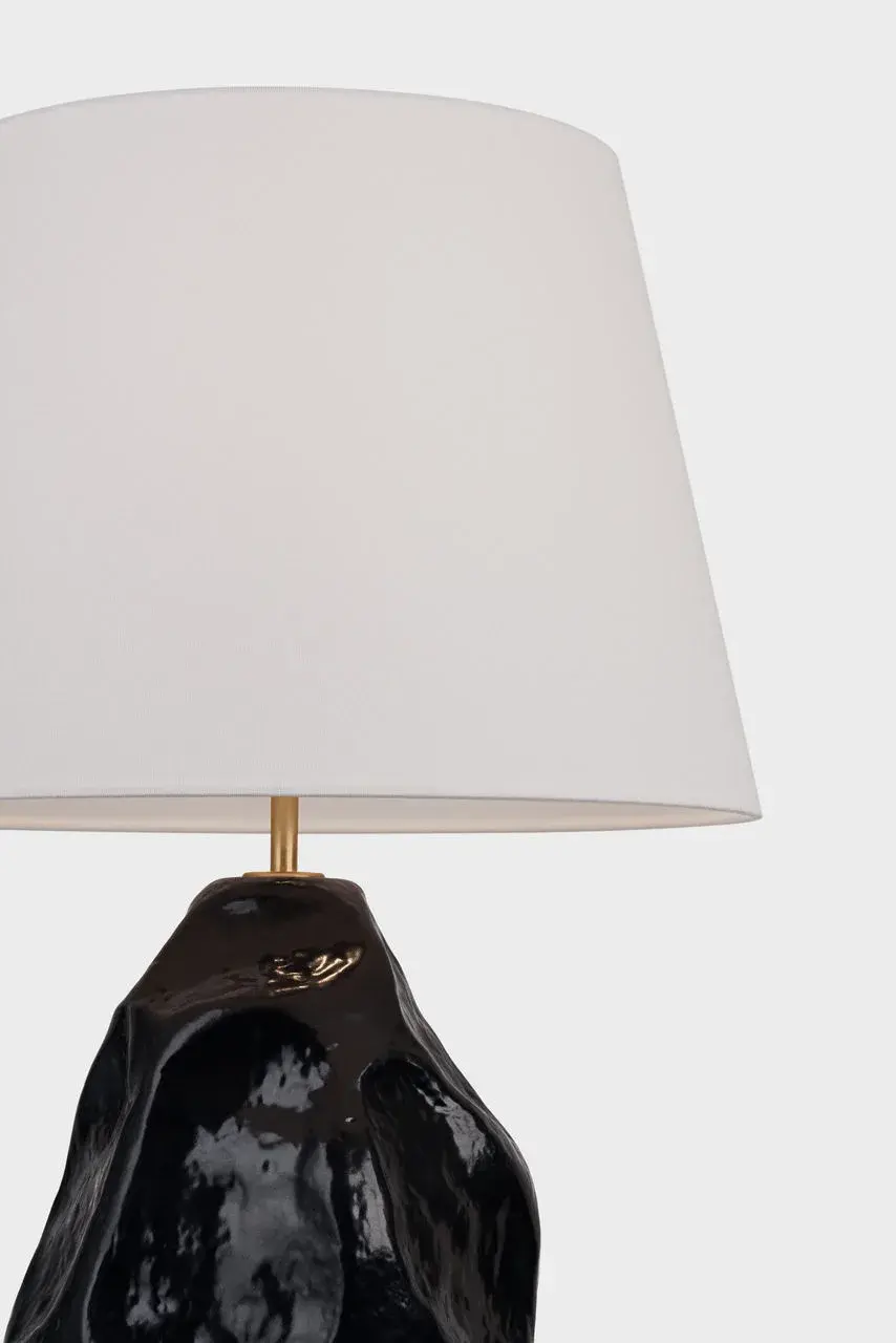 Rocco 27" Table Lamp in Black with Linen Shade - Image 6