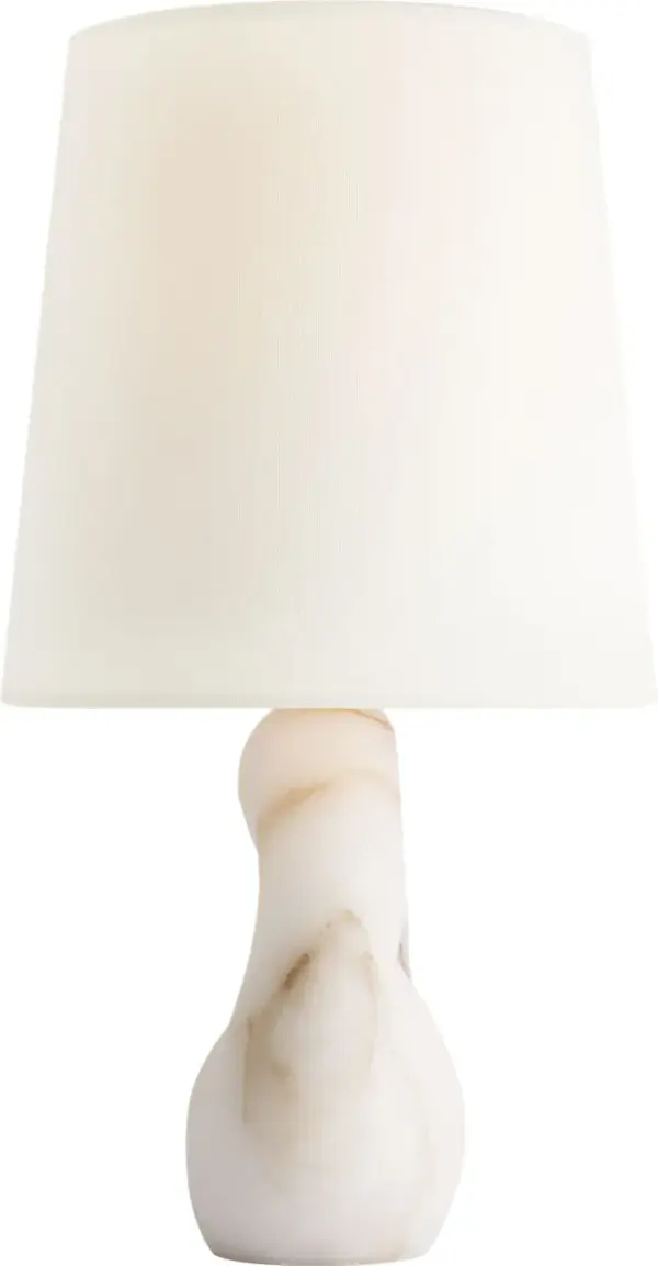 Elegant Alabaster Table Lamp with Natural Stone Beauty - Image 4