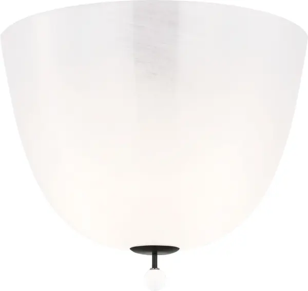 The Brisa 14" semi-flush mount combines warm bronze finish with distinctive white strie glass for a refined, versatile look. Ideal for spaces with lower ceilings where a pendant won't work. - alternate view