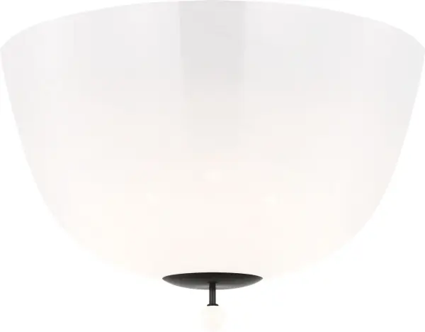 The Brisa 16" semi-flush mount combines bronze metalwork with distinctive white strie glass for a refined, versatile look. Ideal for spaces with lower ceilings where a pendant won't work, this fixture provides ample illumination.