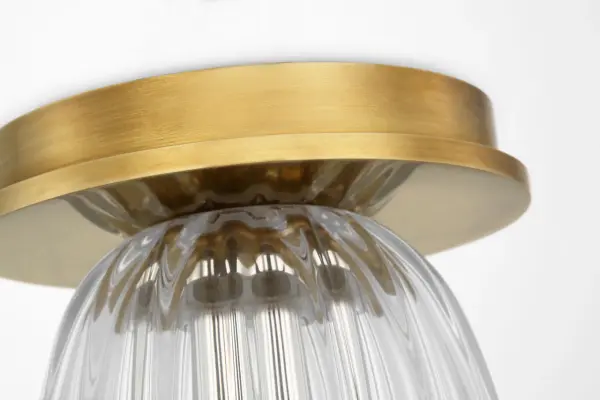 Asalea 5" Solitaire Flush Mount in Hand-Rubbed Antique Brass - Image 3