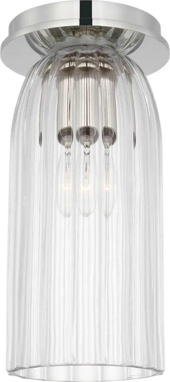 Asalea Monopoint Flush Mount in Polished Nickel with Clear Glass - Image 2