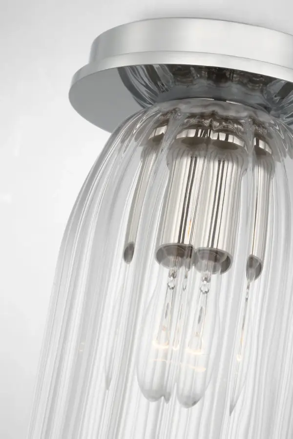 Asalea Monopoint Flush Mount in Polished Nickel with Clear Glass - Image 3