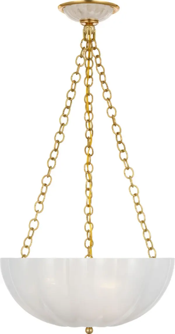 Rosehill 16" Bowl Chandelier in Hand-Rubbed Antique Brass