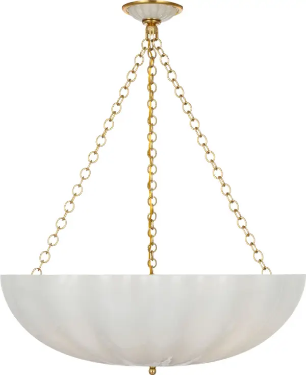 Rosehill 28" Bowl Chandelier in Hand-Rubbed Antique Brass