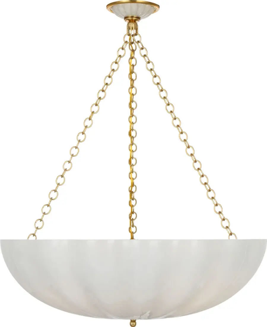 Rosehill 28" Bowl Chandelier in Hand-Rubbed Antique Brass