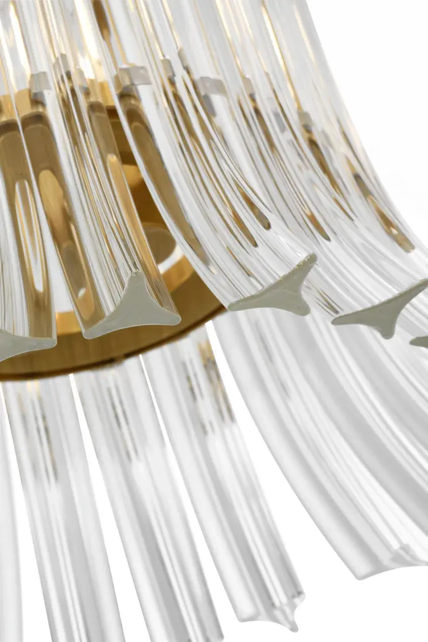 Rhine 12" Pendant in Hand-Rubbed Antique Brass with Crystal - Image 6