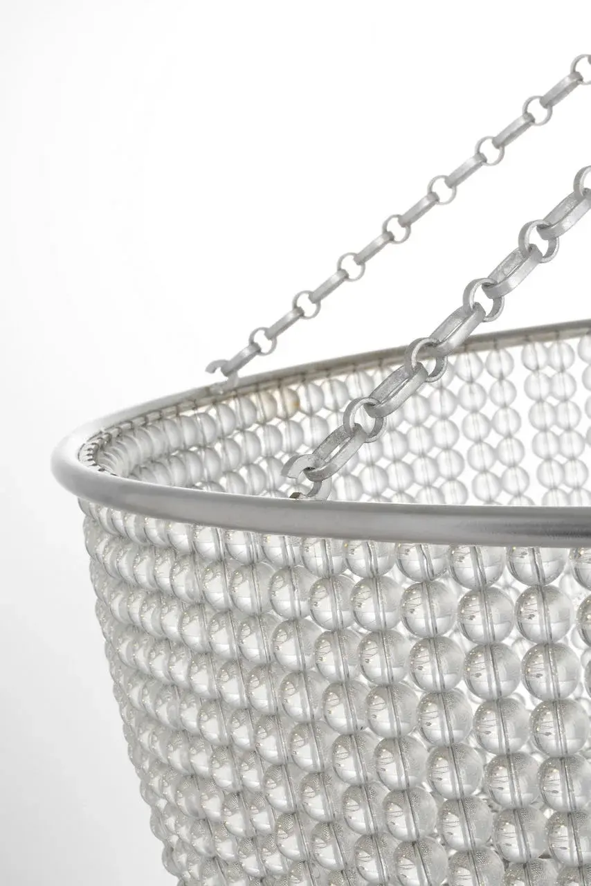 Jacqueline 46" Basket Chandelier in Burnished Silver Leaf - Image 2