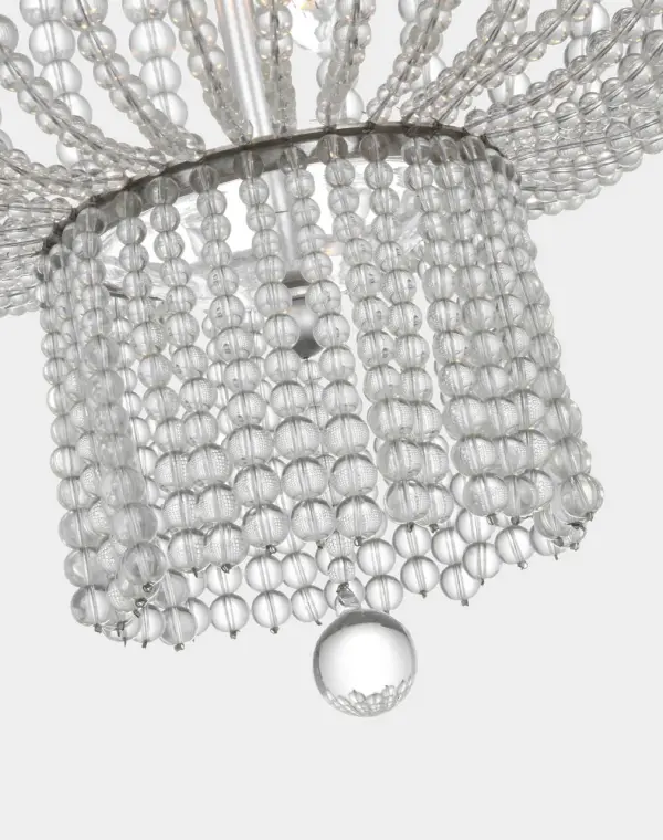 Jacqueline 46" Basket Chandelier in Burnished Silver Leaf - Image 5