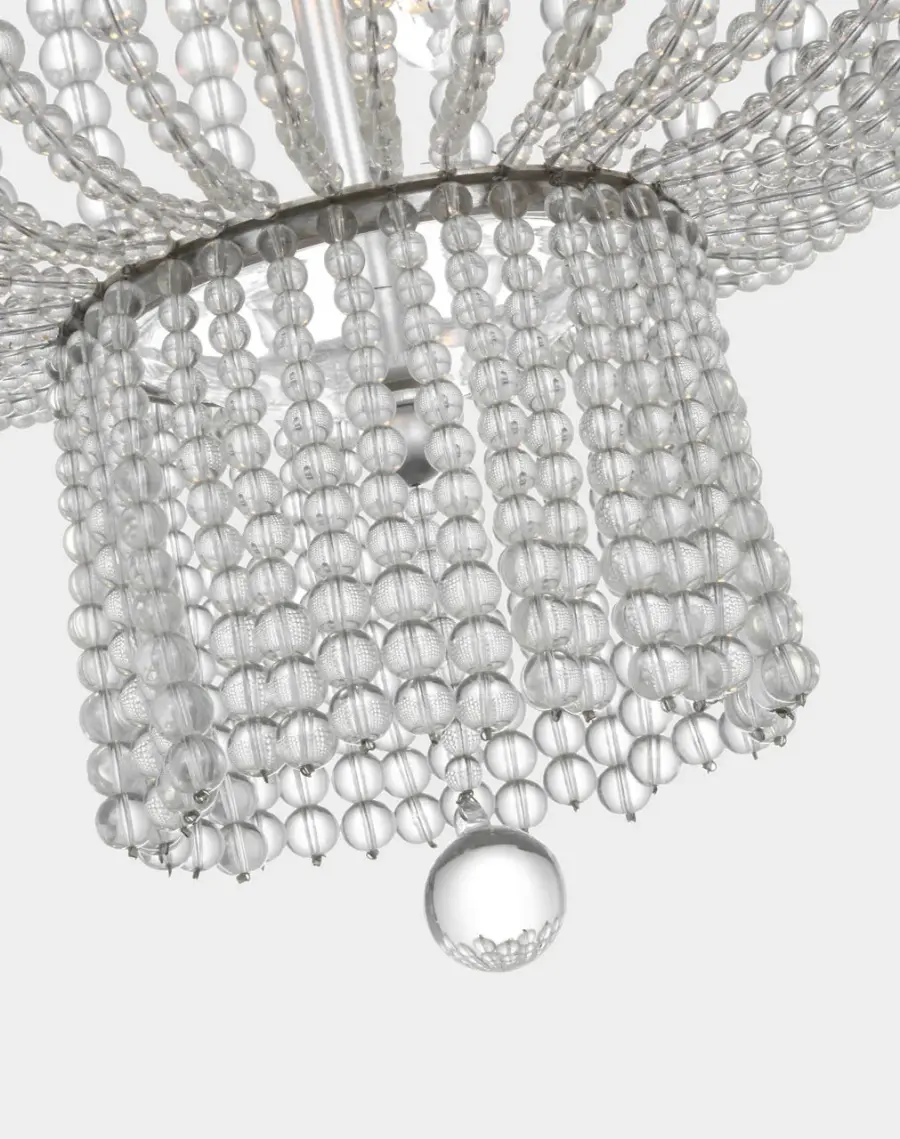 Jacqueline 46" Basket Chandelier in Burnished Silver Leaf - Image 5