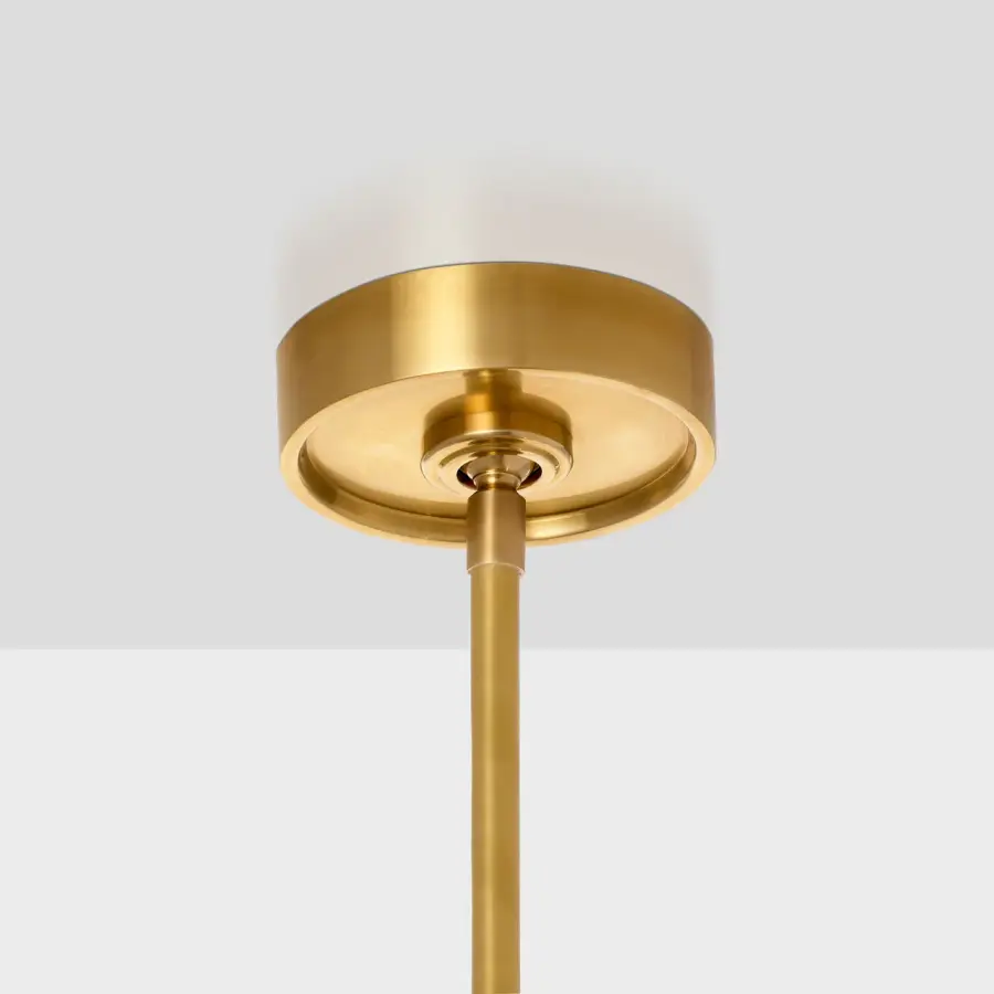 Linnea 26" Entry Chandelier in Hand-Rubbed Antique Brass with Clear Glass - Image 9