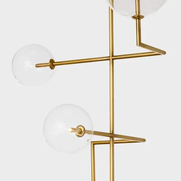 Linnea 26" Entry Chandelier in Hand-Rubbed Antique Brass with Clear Glass - Image 10