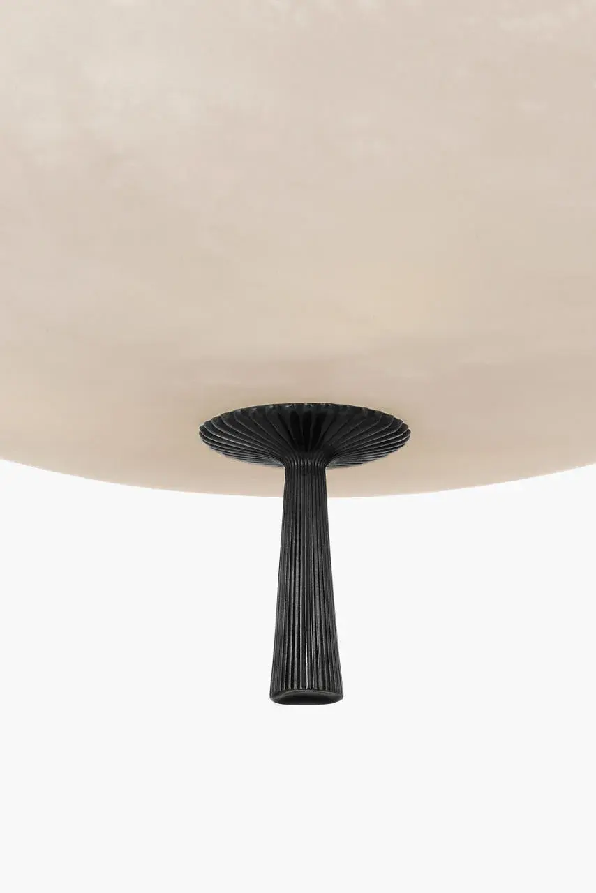 Pascal 19" Bowl Pendant in Bronze with Alabaster - Image 3