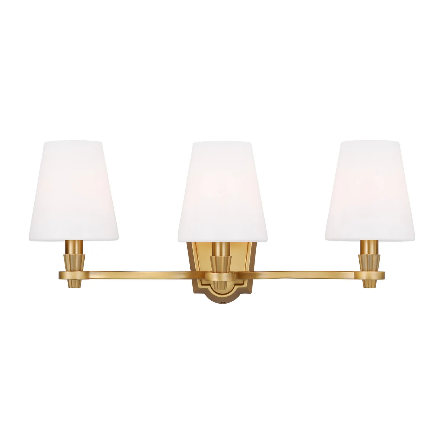 Paisley Three Light Vanity in Burnished Brass