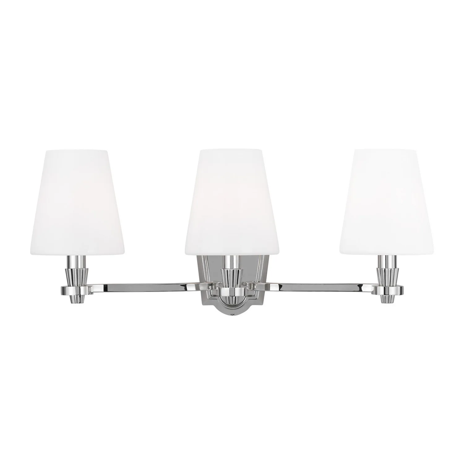 Paisley Three Light Vanity in Polished Nickel