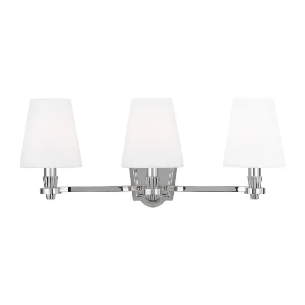 Paisley Three Light Vanity in Polished Nickel
