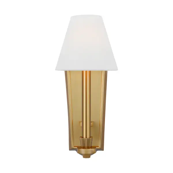 Paisley One Light Wall Sconce in Burnished Brass