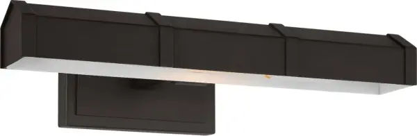 The Granby picture light by Alexa Hampton combines traditional elegance with modern functionality. Its adjustable shade and refined aged iron finish make it ideal for illuminating artwork in any setting. - alternate view