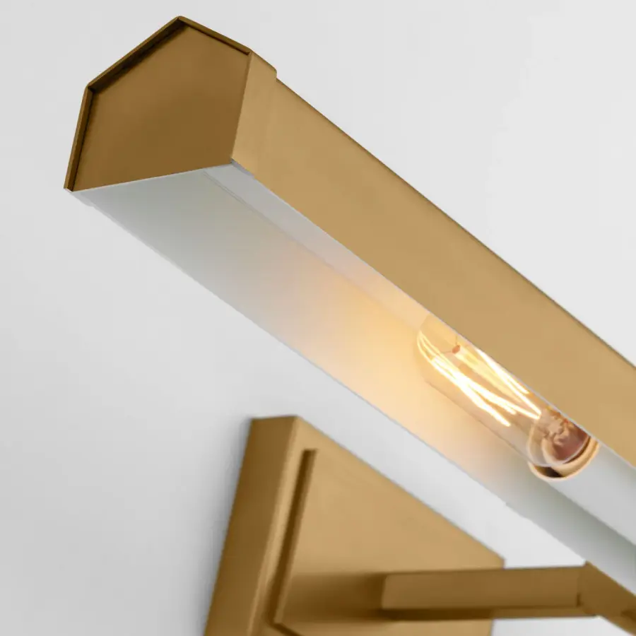 Granby Two Light Picture Light in Burnished Brass - Image 8