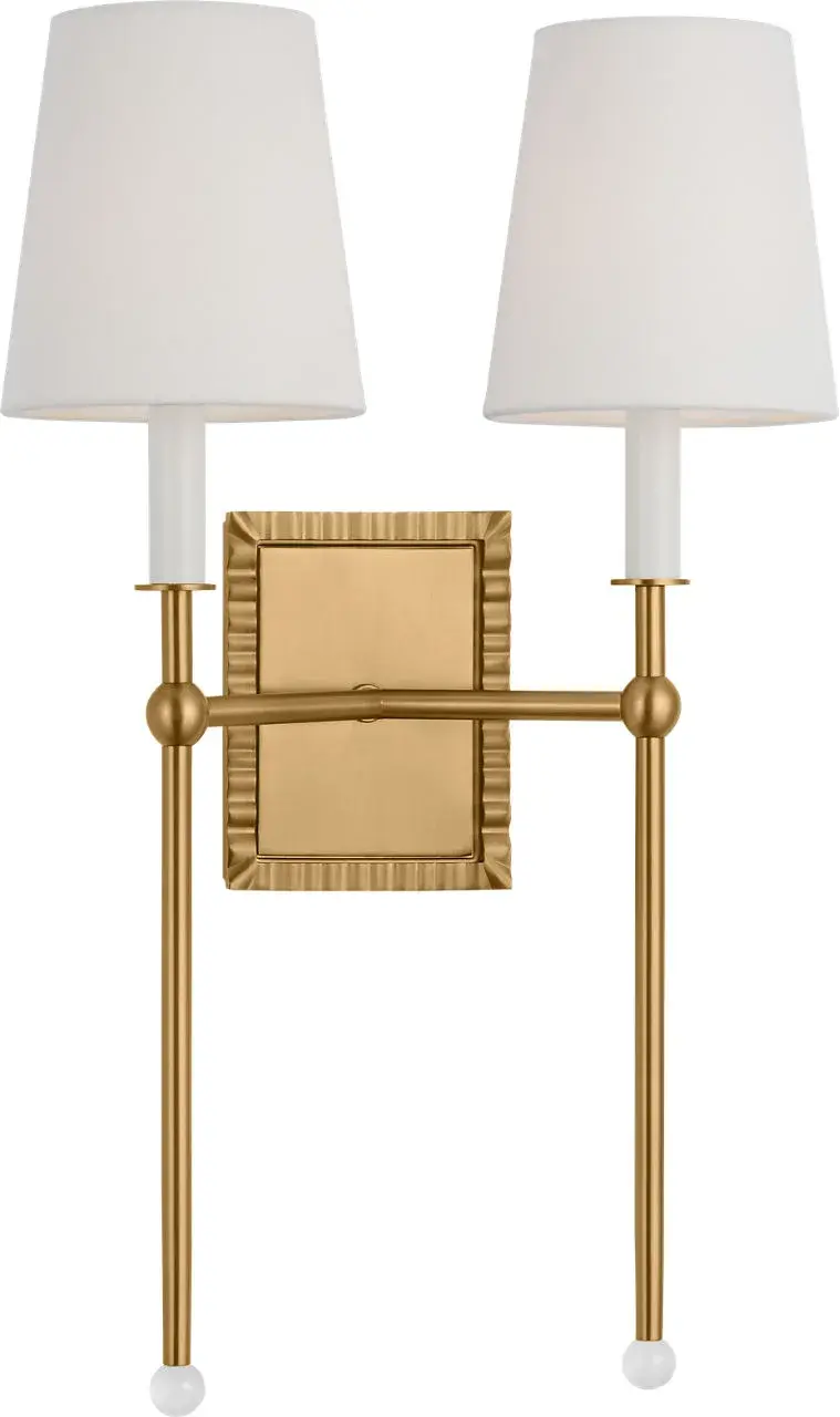 Baxley Two Light Wall Sconce in Burnished Brass - Image 2