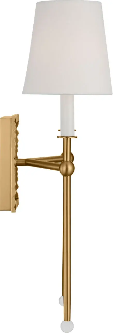 Baxley Two Light Wall Sconce in Burnished Brass - Image 3