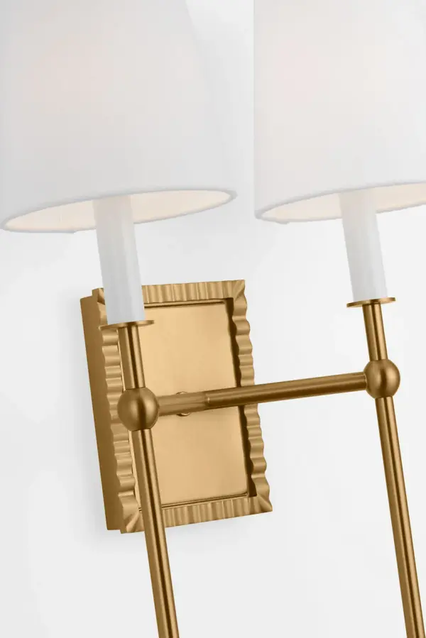 Baxley Two Light Wall Sconce in Burnished Brass - Image 4