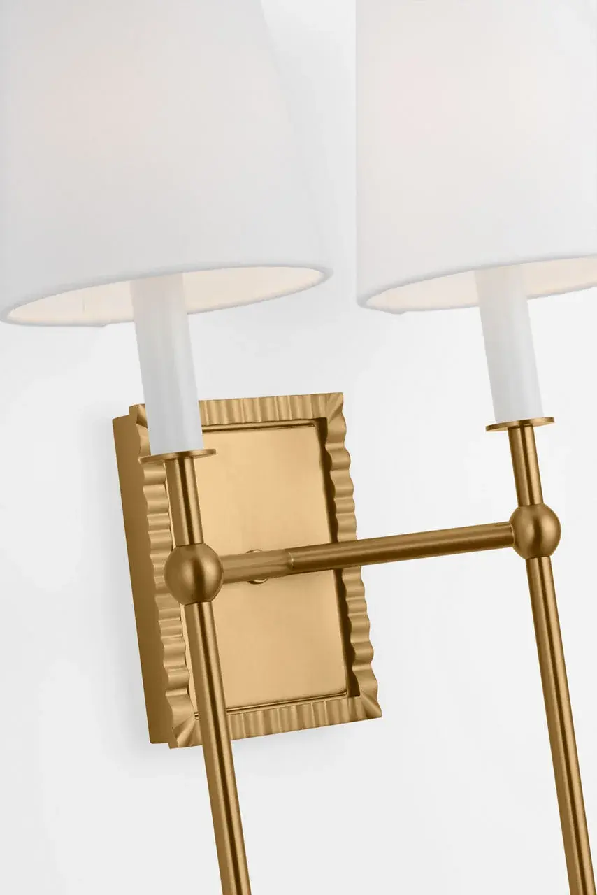 Baxley Two Light Wall Sconce in Burnished Brass - Image 4
