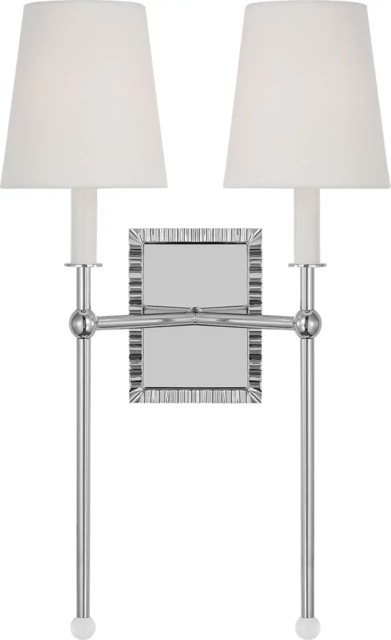 Baxley Two Light Wall Sconce in Polished Nickel - Image 1