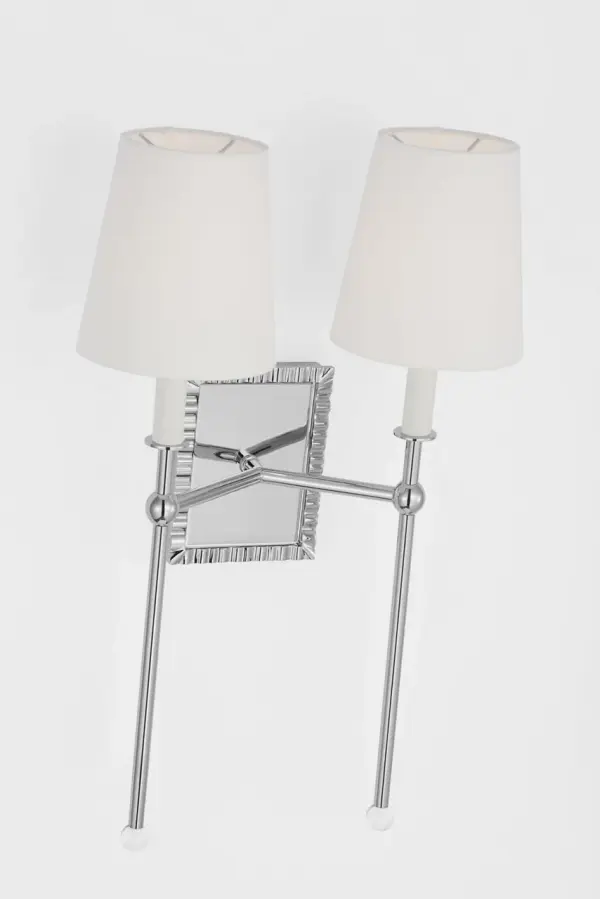 Baxley Two Light Wall Sconce in Polished Nickel - Image 5