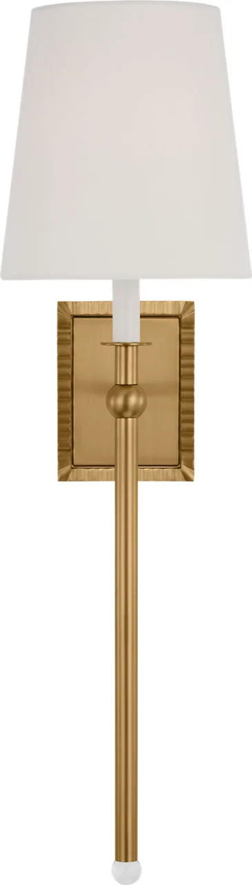 Baxley One Light Wall Sconce in Burnished Brass