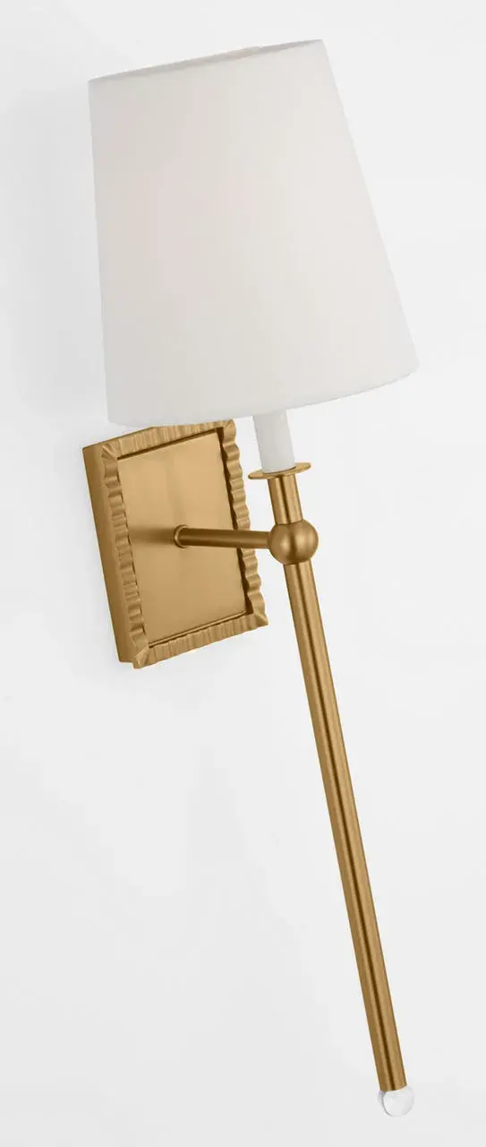 Baxley One Light Wall Sconce in Burnished Brass - Image 4