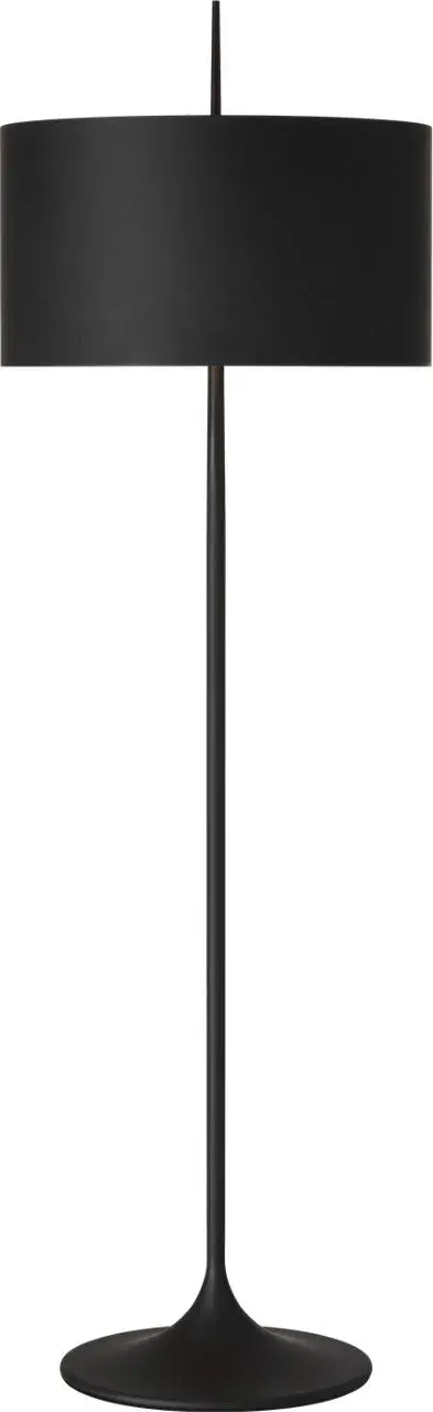 The Spinet floor lamp combines contemporary minimalist design with functional elegance. Its 62-inch height and matte black finish create a bold statement piece that provides excellent ambient lighting for modern interiors.