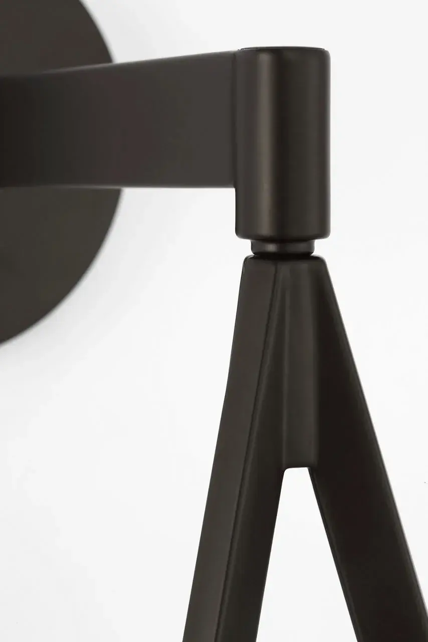 Divina 19" Floating Bowl Sconce in Modern Iron with Alabaster - Image 11