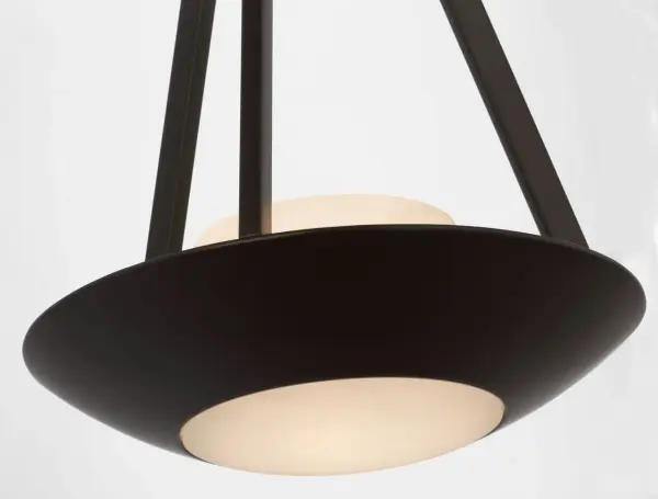 Divina 19" Floating Bowl Sconce in Modern Iron with Alabaster - Image 6