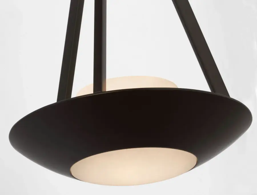 Divina 19" Floating Bowl Sconce in Modern Iron with Alabaster - Image 6
